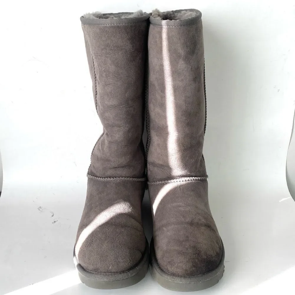 UGG Classic Tall II Boots Charcoal Gray VTG Sz 9 Boho Casual